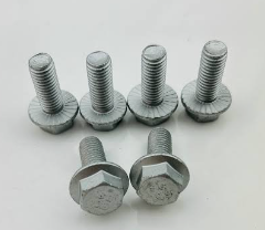 Figure 1. Dacromet coated hex flange bolts - silver-gray metallic finish