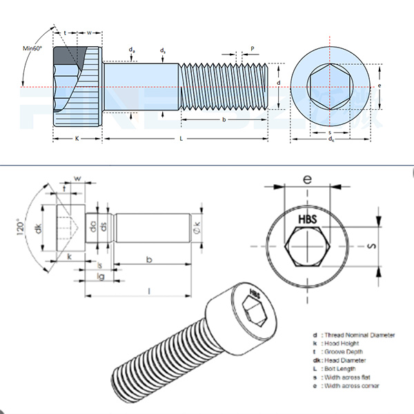 Dacromet-Coated-Hex-Socket-Head-Cap-Screws-DIN-912-Standard