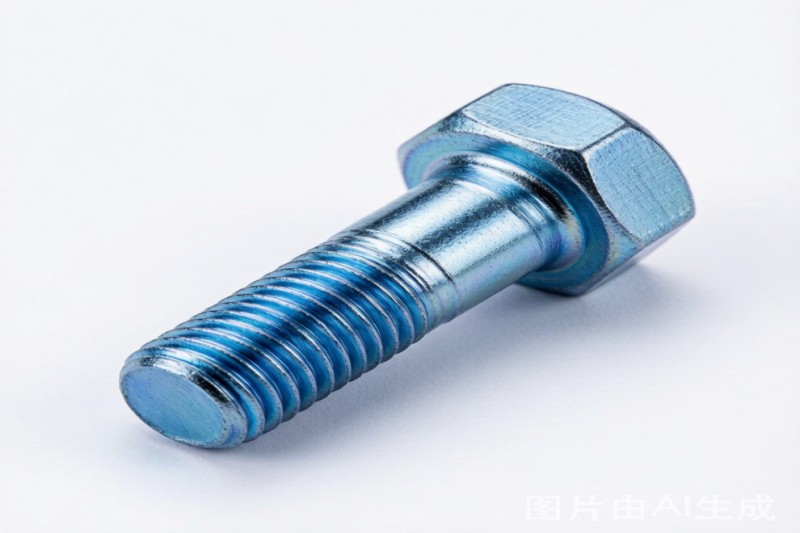 Grade 10.9 DIN 933 Hex Bolt with Blue-White Zinc Electroplating Finish