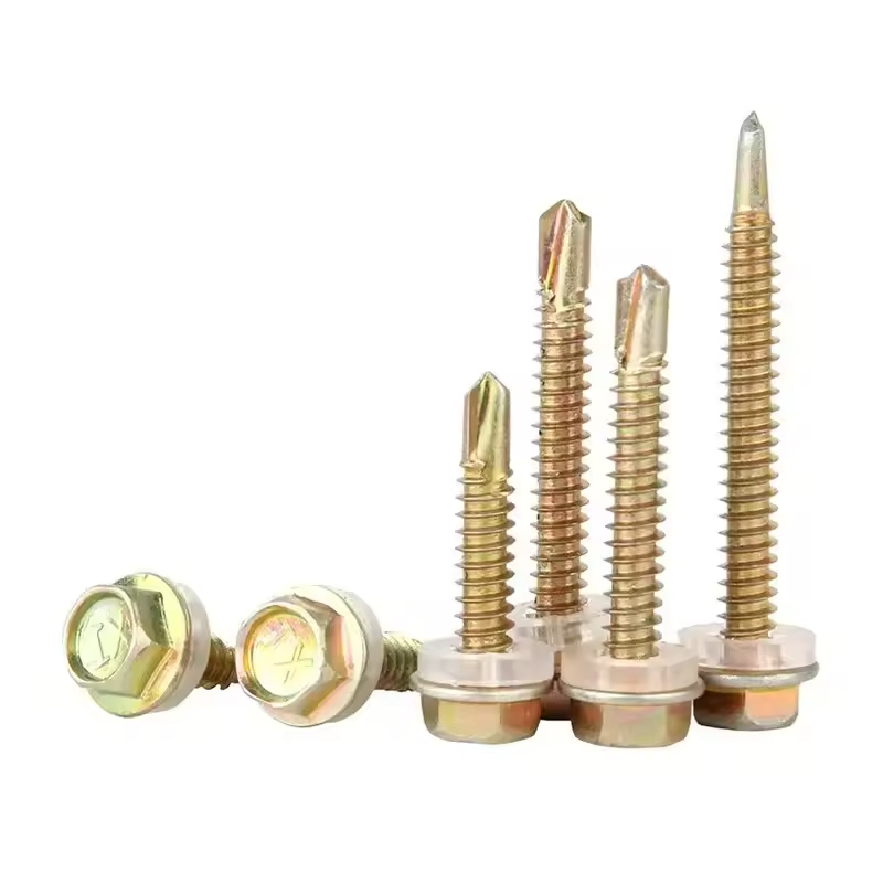Hex Self-drilling Screws With EPDM Washer Carbon Steel Hexagonal Self-tapping Screw Roof Screws